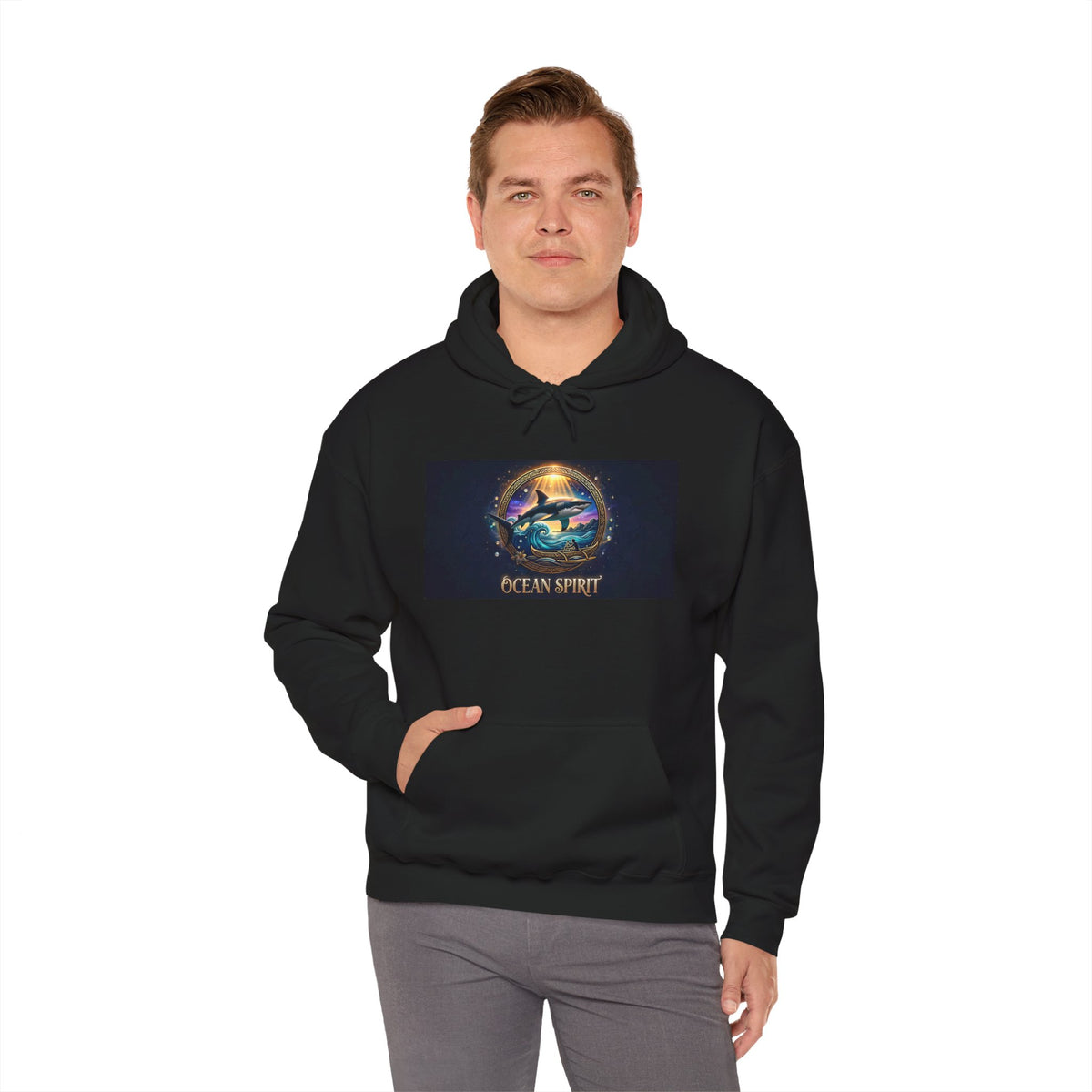 Ocean Spirit Hoodie — Mystical Sea Turtle Graphic Pullover