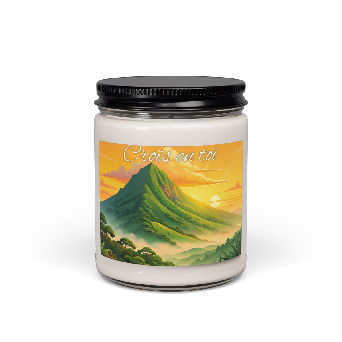 Sunrise Mountain Scented Soy Candle — "Crois en toi" 9oz