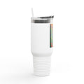 40oz Insulated Travel Mug – Tropical Waterfall & Toucan Scenic Design