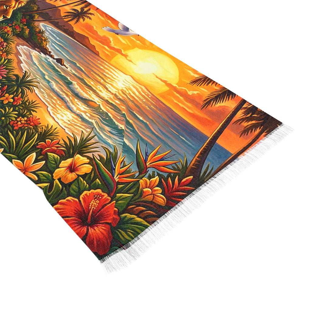 Tropical Lion Sunset Scarf
