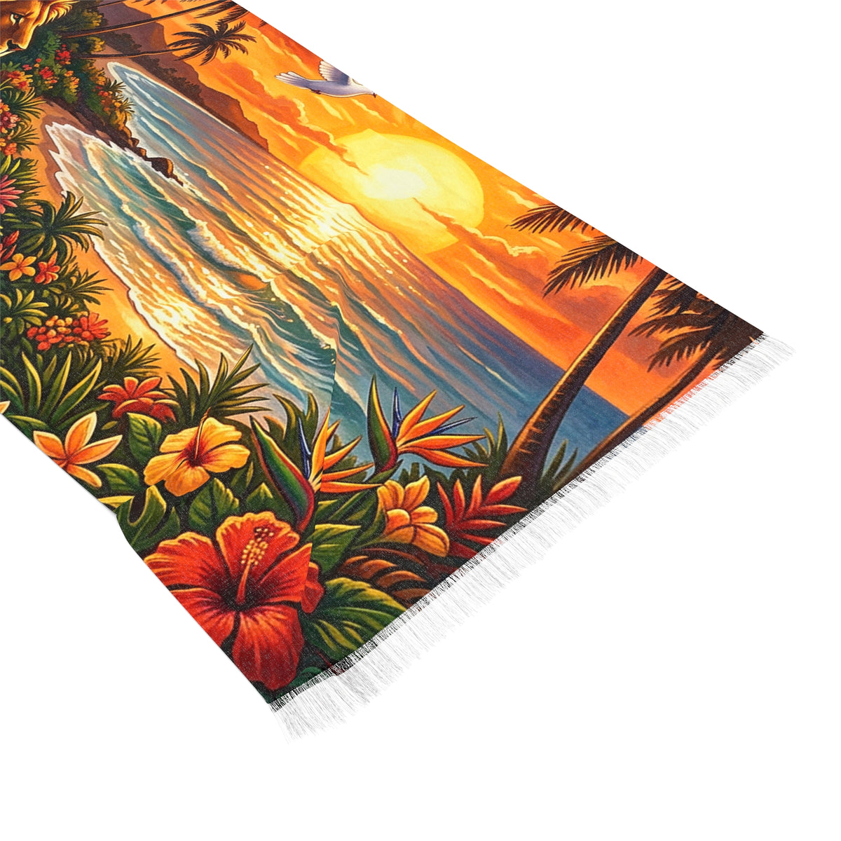 Tropical Lion Sunset Scarf