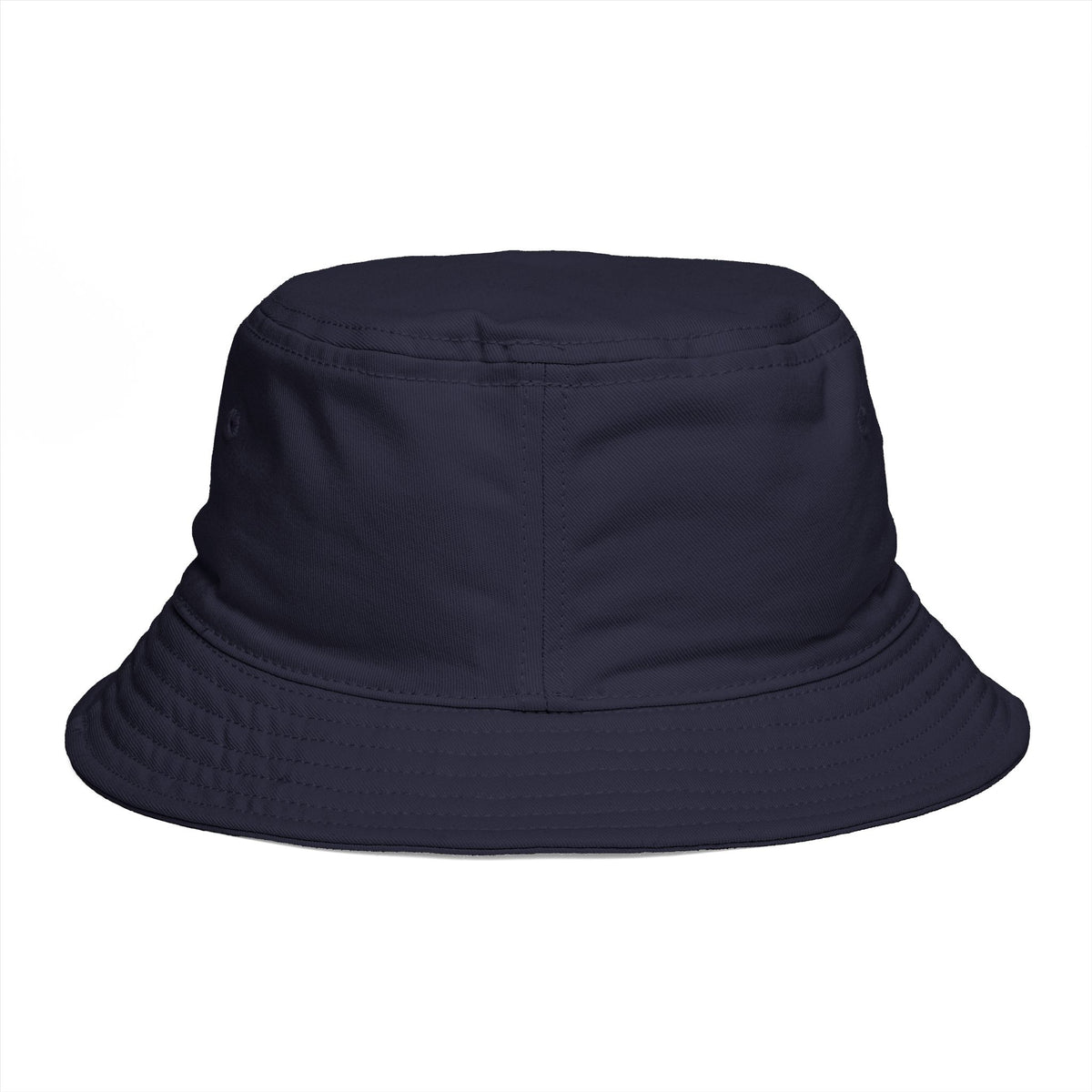 Brown Bucket Hat with Gold and Pearly Emblem — Bold Statement Sun Hat