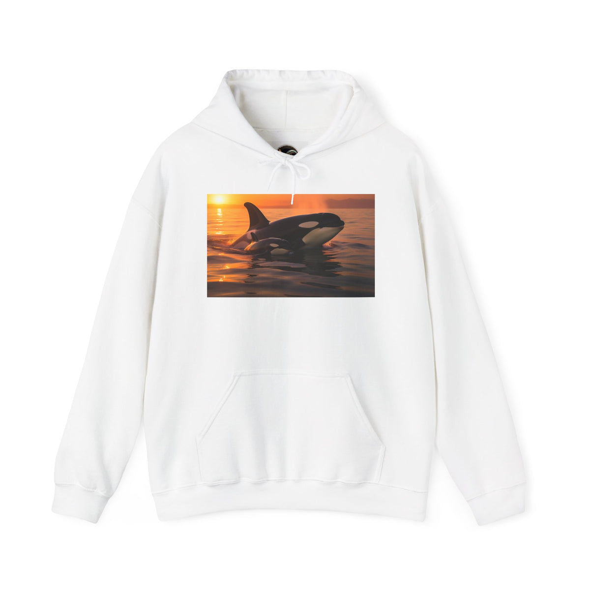 Orca Sunset Hoodie - Killer Whale Sunset Pullover for Marine Life Lovers