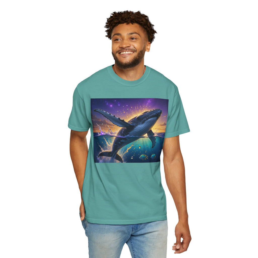 Whale Dreamscape T-Shirt — Majestic Humpback Ocean Sunset Graphic
