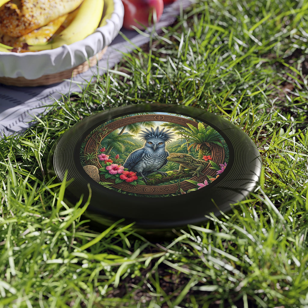 Tropical Bird Wham‑O Frisbee — Jungle Parrot & Lizard Outdoor Flying Disc