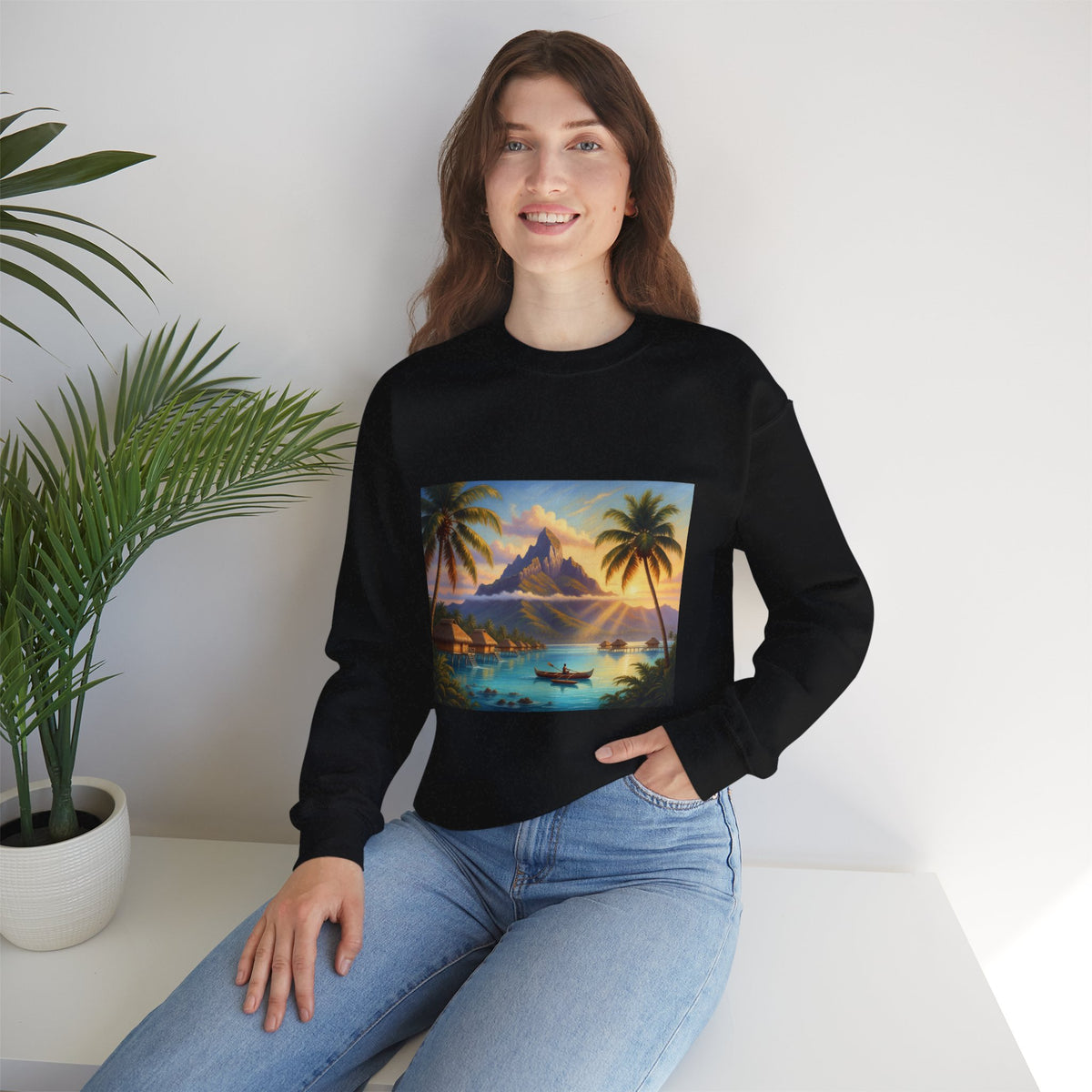 Tropical Island Sunset Sweatshirt