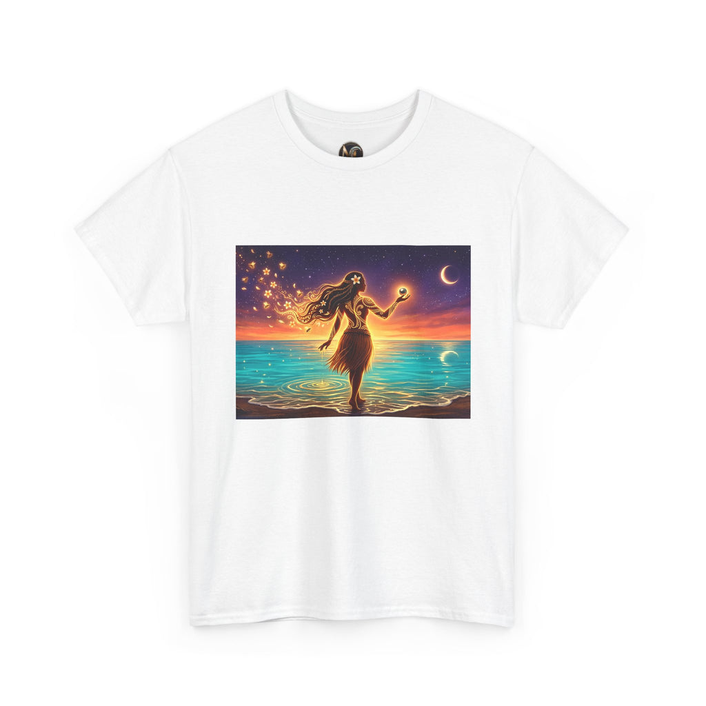 Ocean Sunset Girl T‑Shirt — Tropical Beach Sunset Graphic Tee