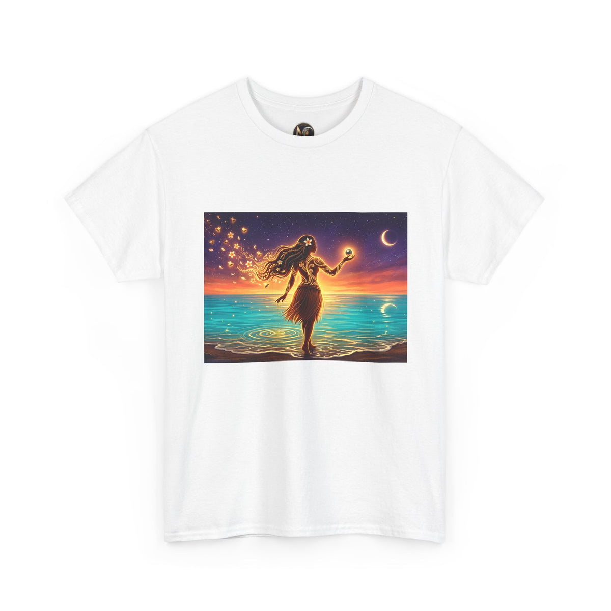 Ocean Sunset Girl T‑Shirt — Tropical Beach Sunset Graphic Tee