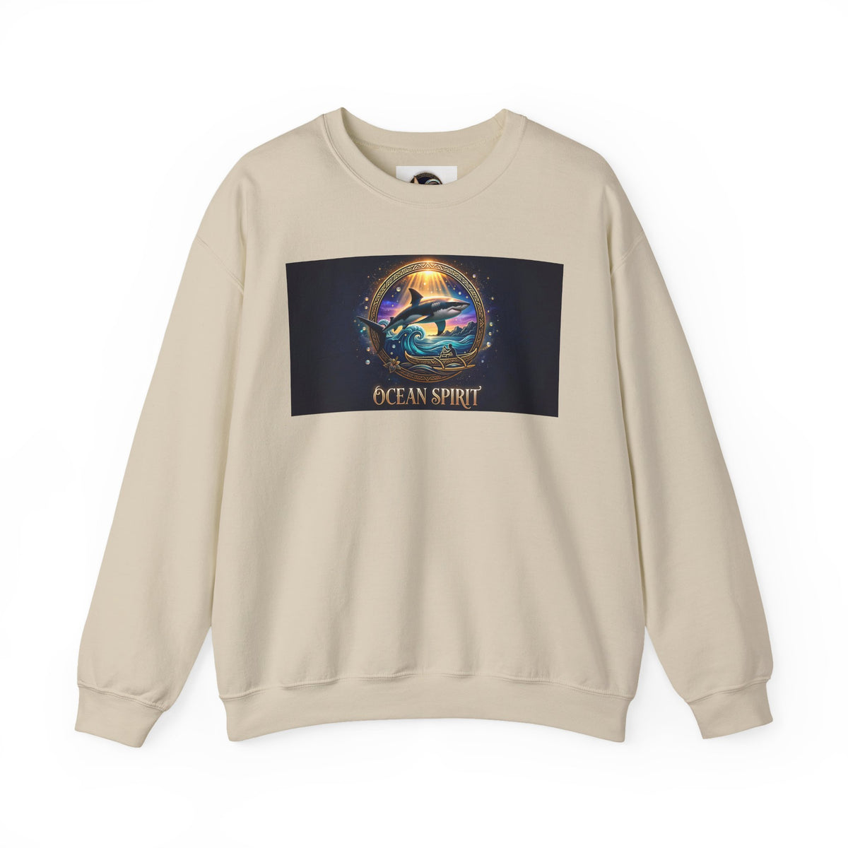 Ocean Spirit Crewneck Sweatshirt — Whale & Sunset Graphic