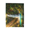 Waterfall Forest Velveteen Plush Blanket — Lush Tropical Landscape Throw