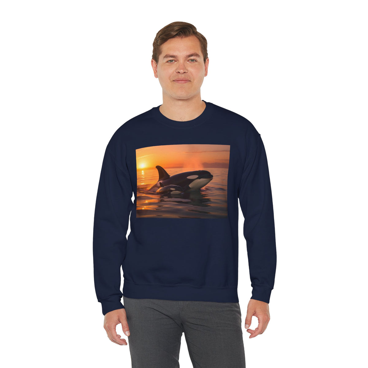 Orca Sunset Crewneck Sweatshirt