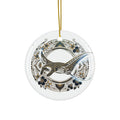Ceramic Bird Ornament — Double-Sided Decorative Holiday Tree Decoration