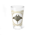 Ornate Manta Ray Mixing Glass — 16oz Decorative Beach Glass