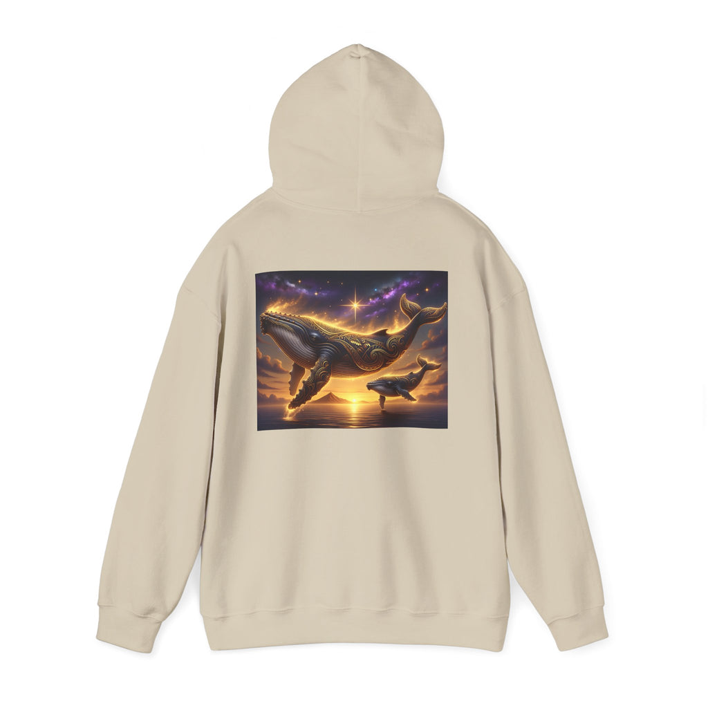 Sunset Whale Hoodie — Ocean Sunset Whale Art Pullover