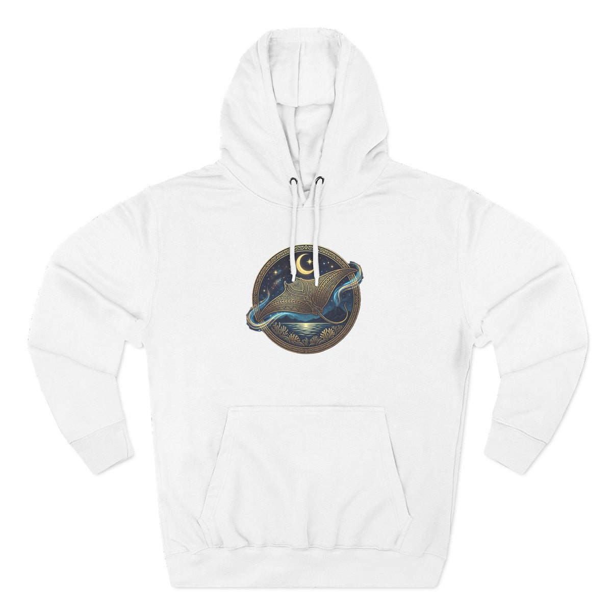 Stellar Manta Hoodie — Celestial Night Sea Graphic Fleece