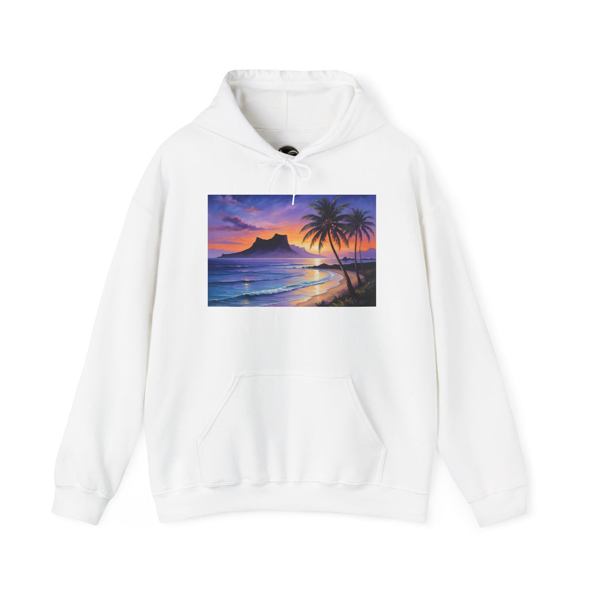 Sunset Beach Hoodie — Tropical Palm Sunset Graphic Sweatshirt