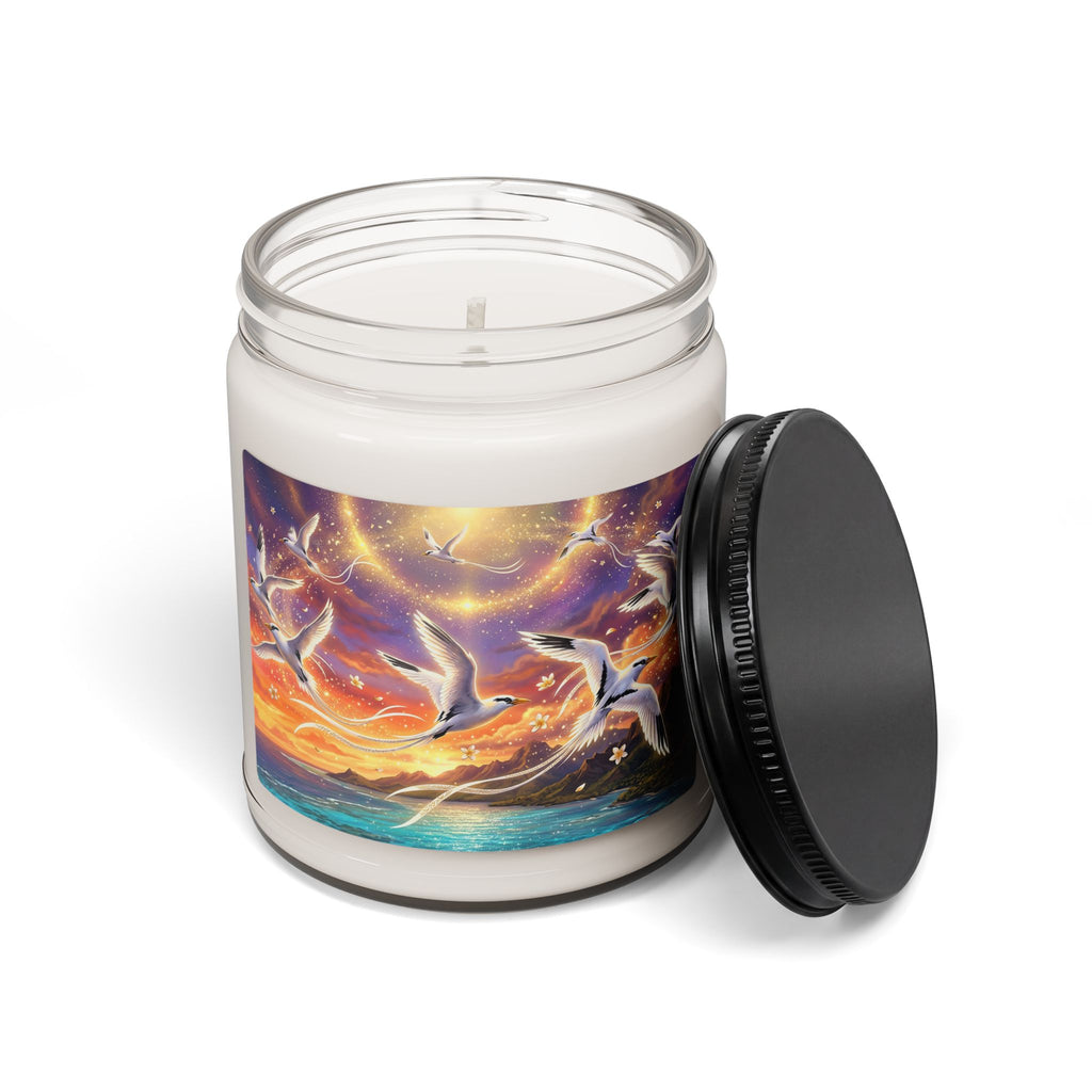Seaside Sunrise Soy Candle — 9oz Aromatherapy Jar with Soaring Seagulls