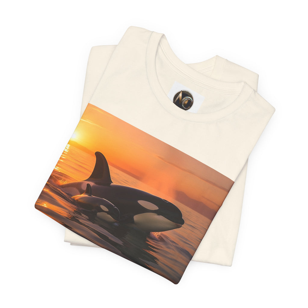 Orca Sunset T‑Shirt — Killer Whale Beach Shirt
