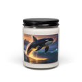 Orca Sunset Soy Candle — 9oz Scented Jar (Whale Ocean Décor)