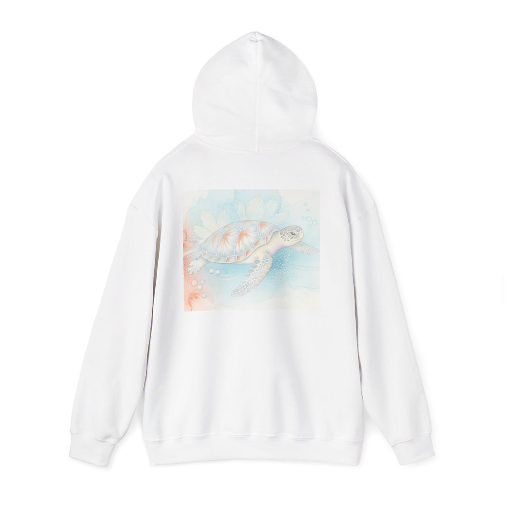 Sea Turtle Watercolor Hoodie – Pastel Ocean Graphic Sweatshirt