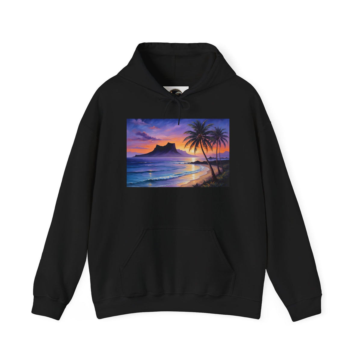 Sunset Beach Hoodie — Tropical Palm Sunset Graphic Sweatshirt