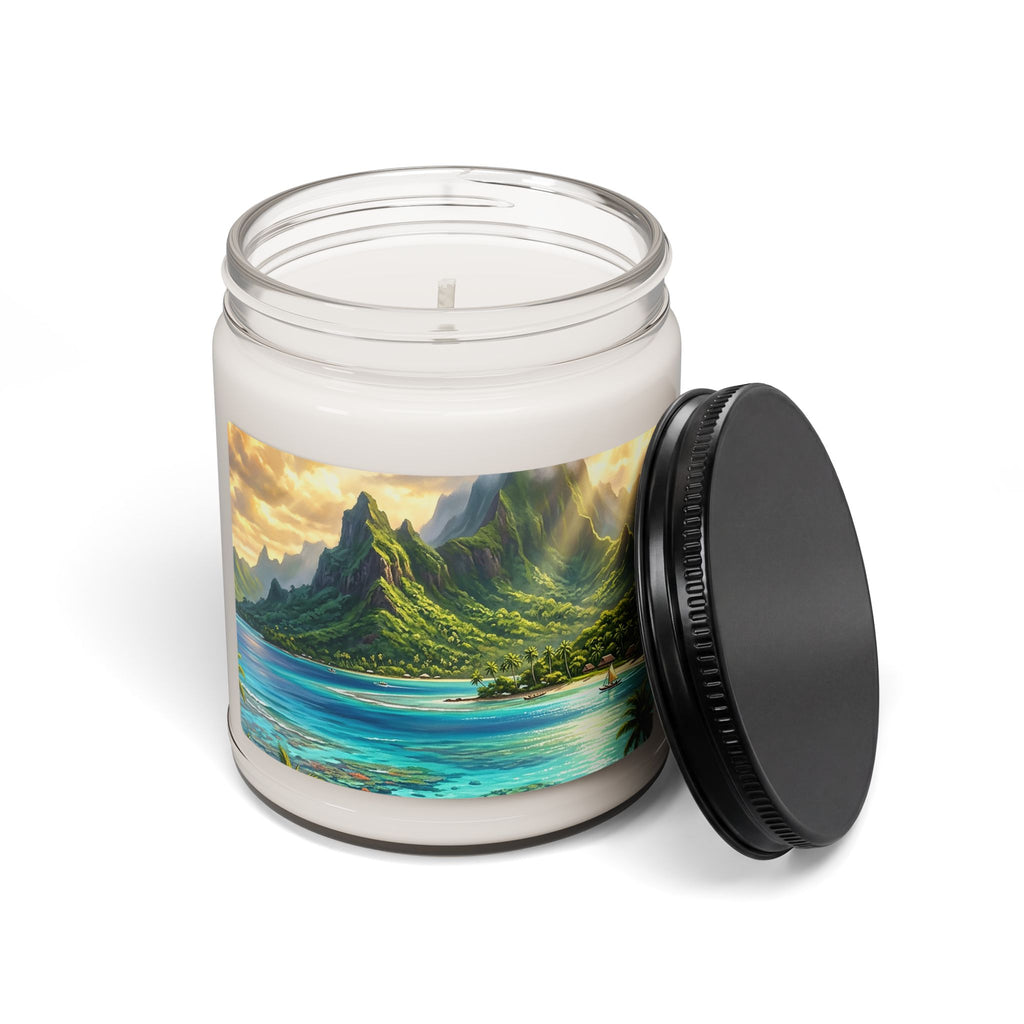 Tropical Beach Soy Candle — 9oz Scented Jar (Island Breeze)