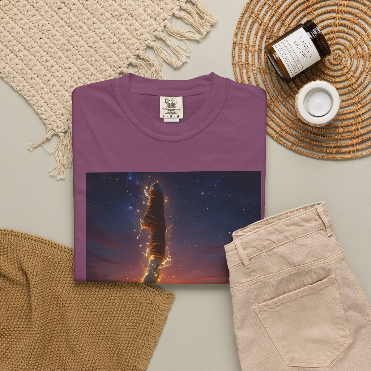 Fishing Hook Fire Graphic T-Shirt
