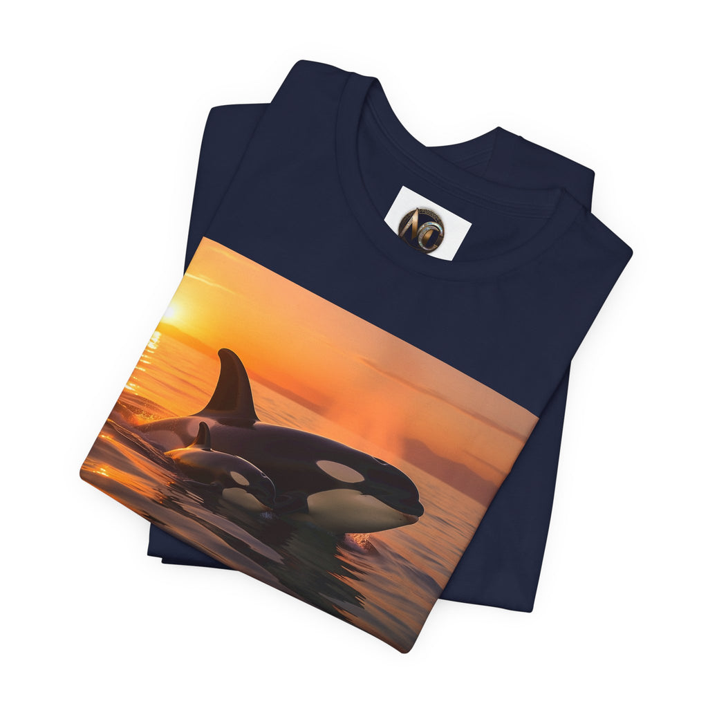 Orca Sunset T‑Shirt — Killer Whale Beach Shirt