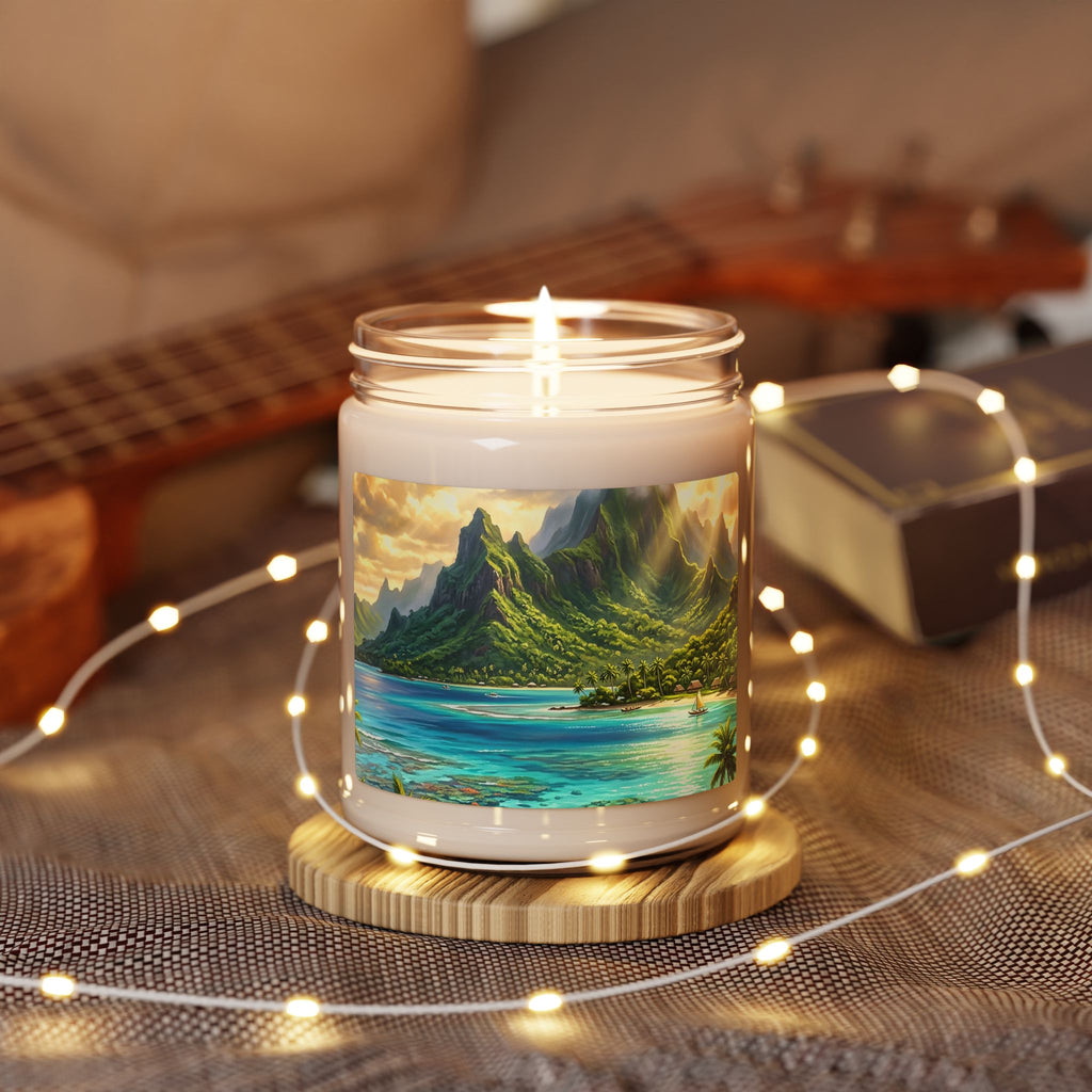 Tropical Beach Soy Candle — 9oz Scented Jar (Island Breeze)