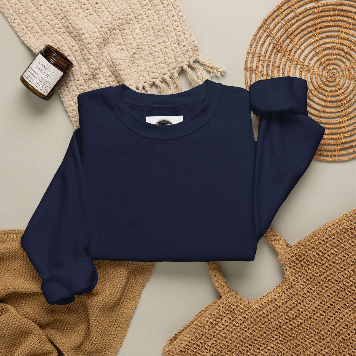 Sunset Island Crewneck Sweatshirt — Tropical Ocean Scenic Graphic