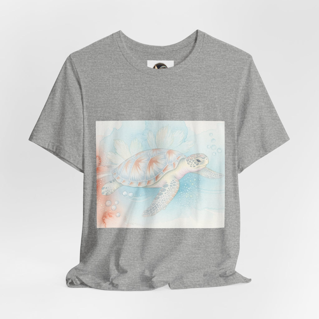 Sea Turtle Watercolor T-Shirt – Pastel Ocean Beach Tee