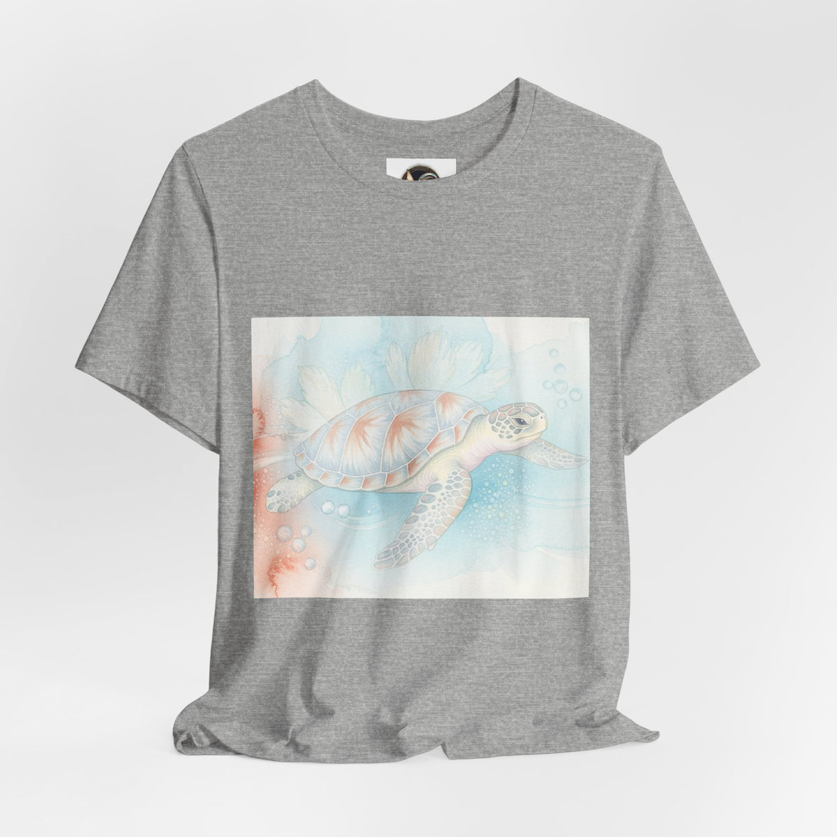 Sea Turtle Watercolor T-Shirt – Pastel Ocean Beach Tee