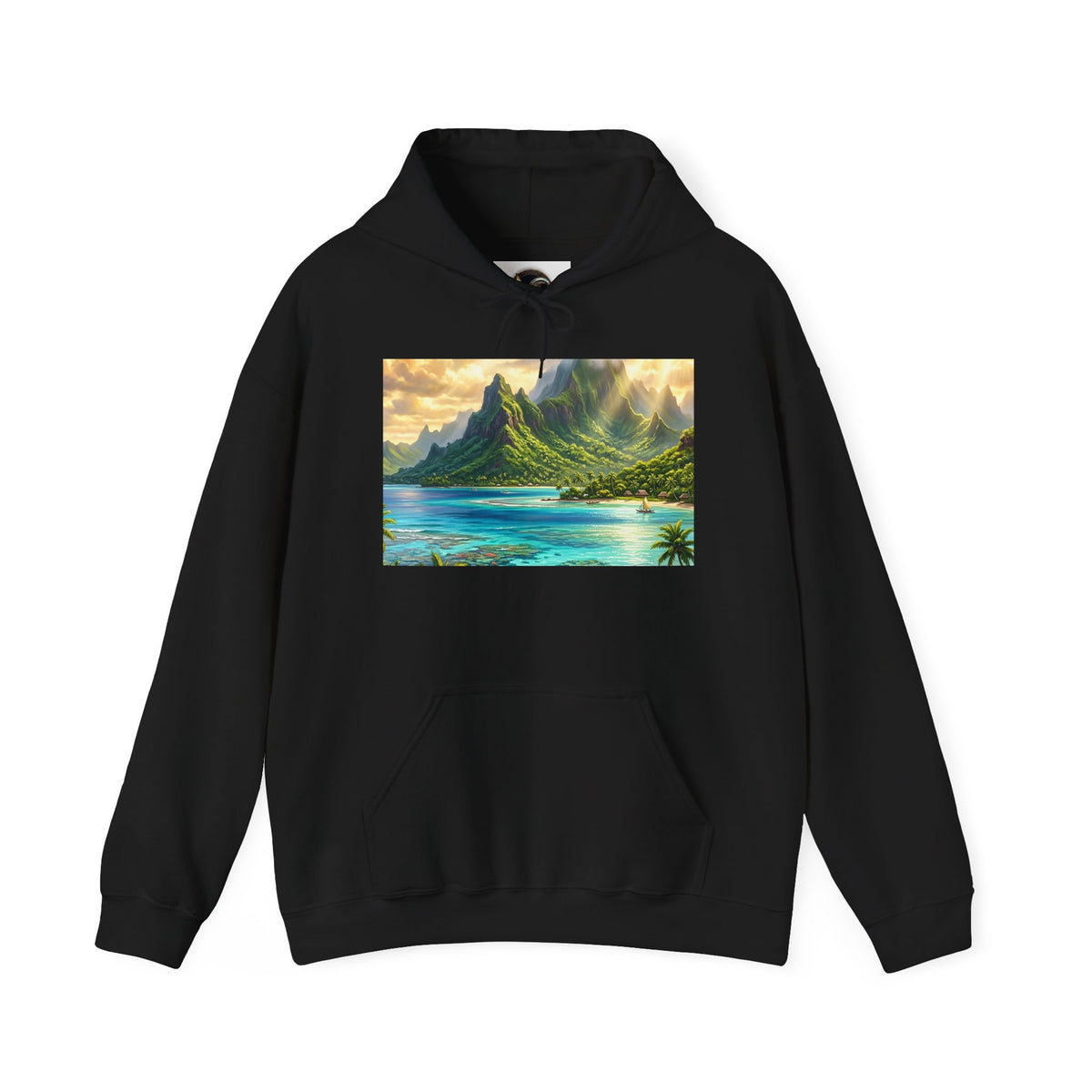 Tropical Beach Hoodie – Scenic Island Sunset Pullover