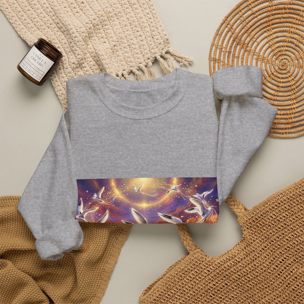 Crewneck Sweatshirt — Magical Pailles en queue at Sunset Art Print