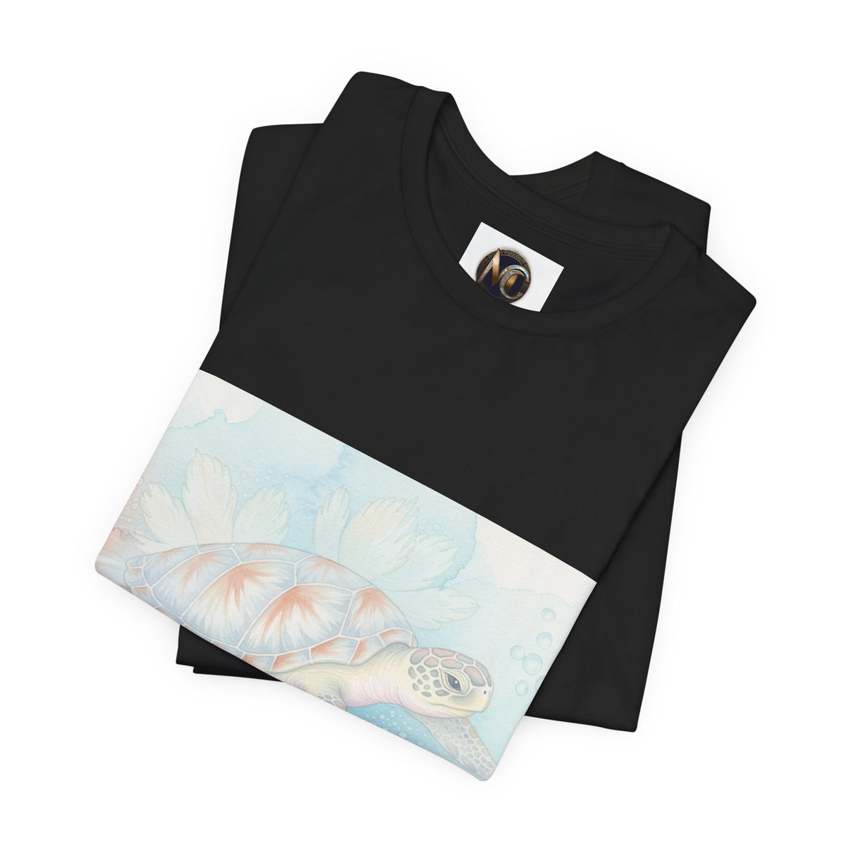 Sea Turtle Watercolor T-Shirt – Pastel Ocean Beach Tee