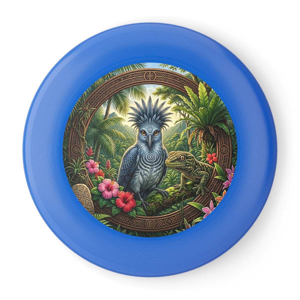 Tropical Bird Wham‑O Frisbee — Jungle Parrot & Lizard Outdoor Flying Disc