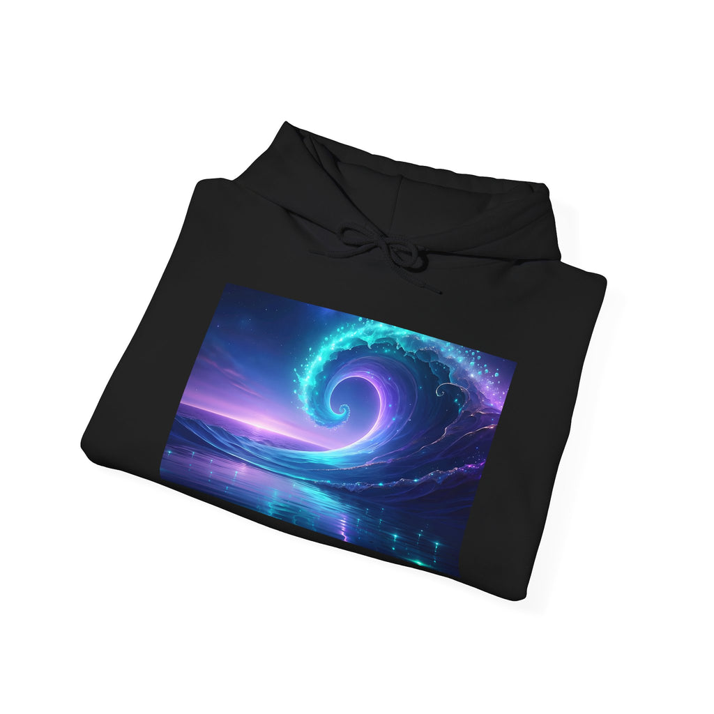 Galaxy Vortex Hoodie — Neon Spiral Space Pullover