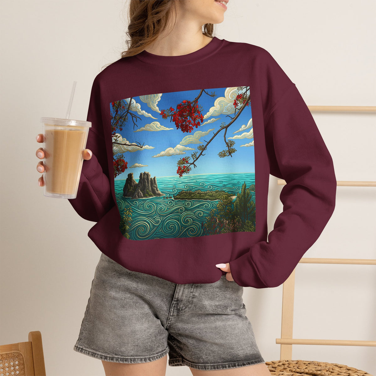 Surreal Landscape Crewneck Sweatshirt