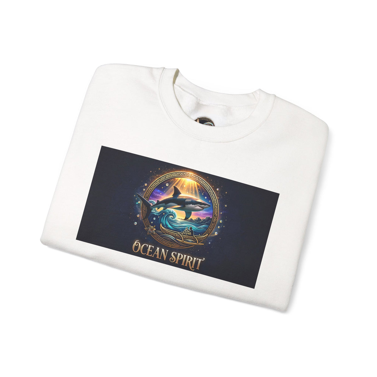 Ocean Spirit Crewneck Sweatshirt — Whale & Sunset Graphic