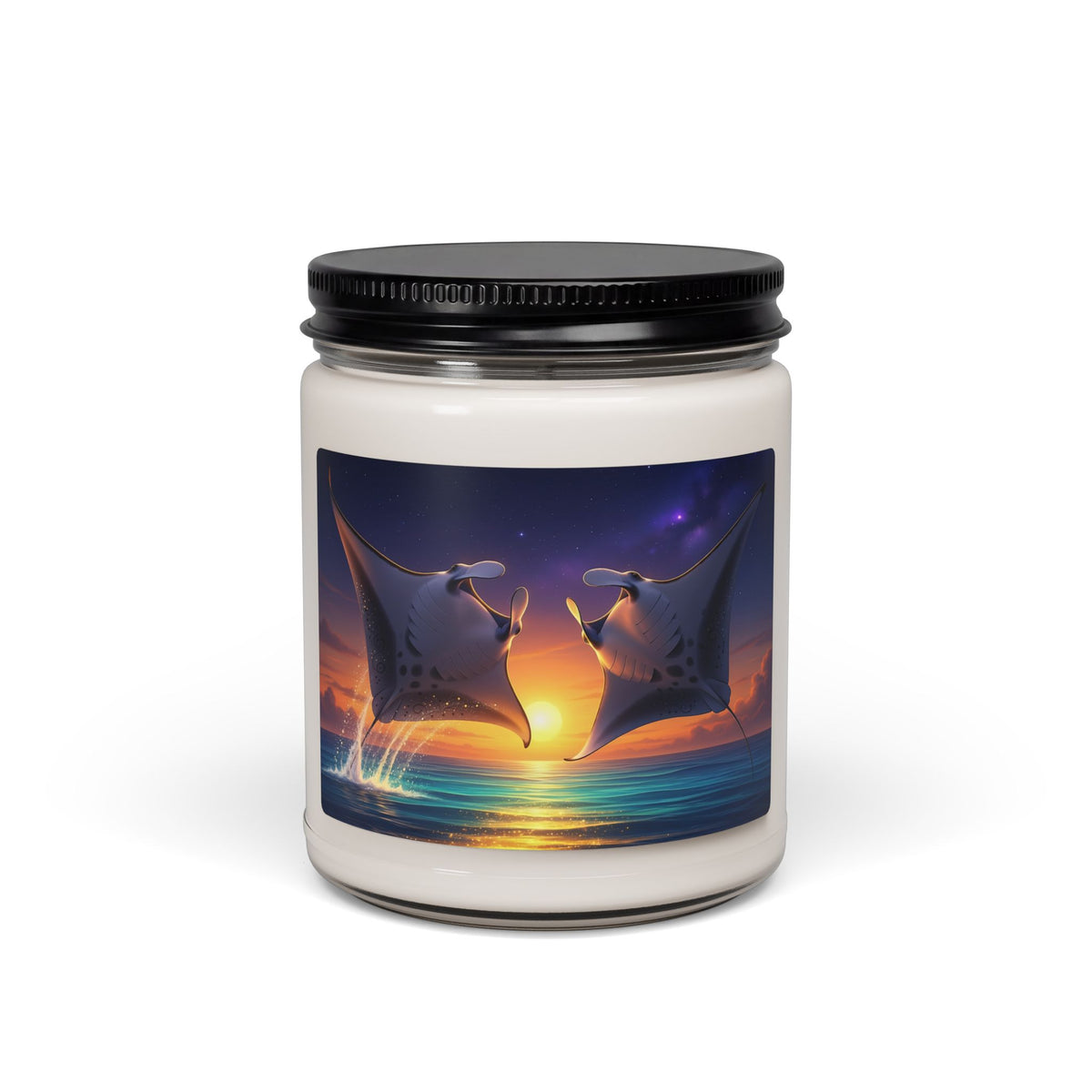 Manta Ray Sunset Scented Soy Candle — 9oz Ocean Meditation Jar
