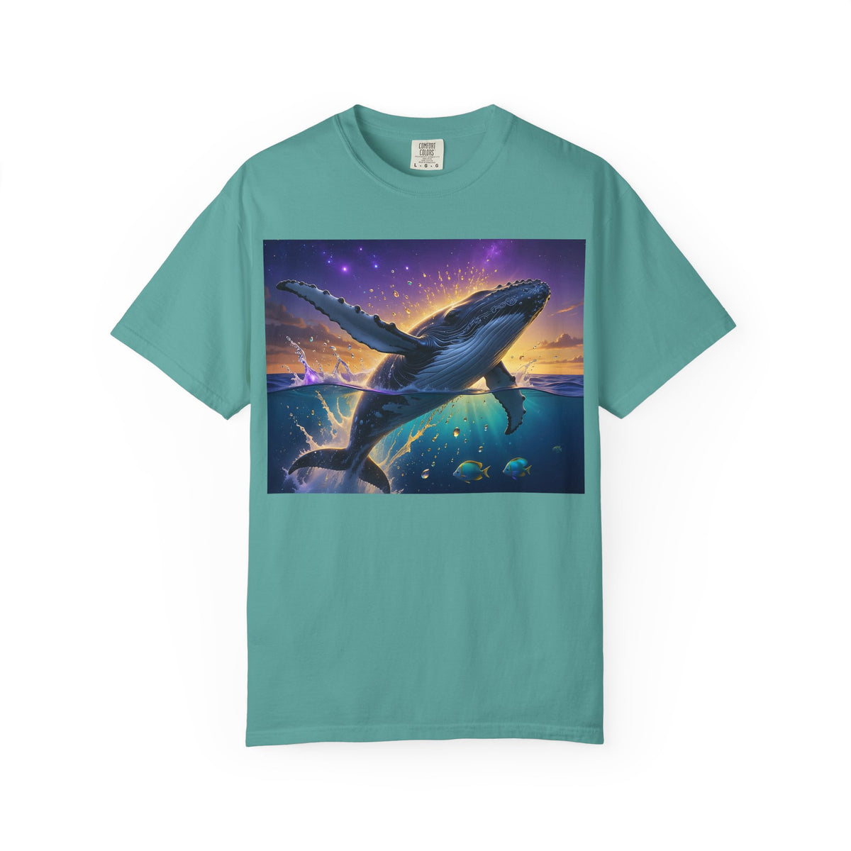 Whale Dreamscape T-Shirt — Majestic Humpback Ocean Sunset Graphic