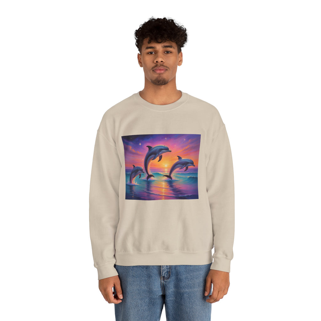 Dolphin Sunset Crewneck Sweatshirt