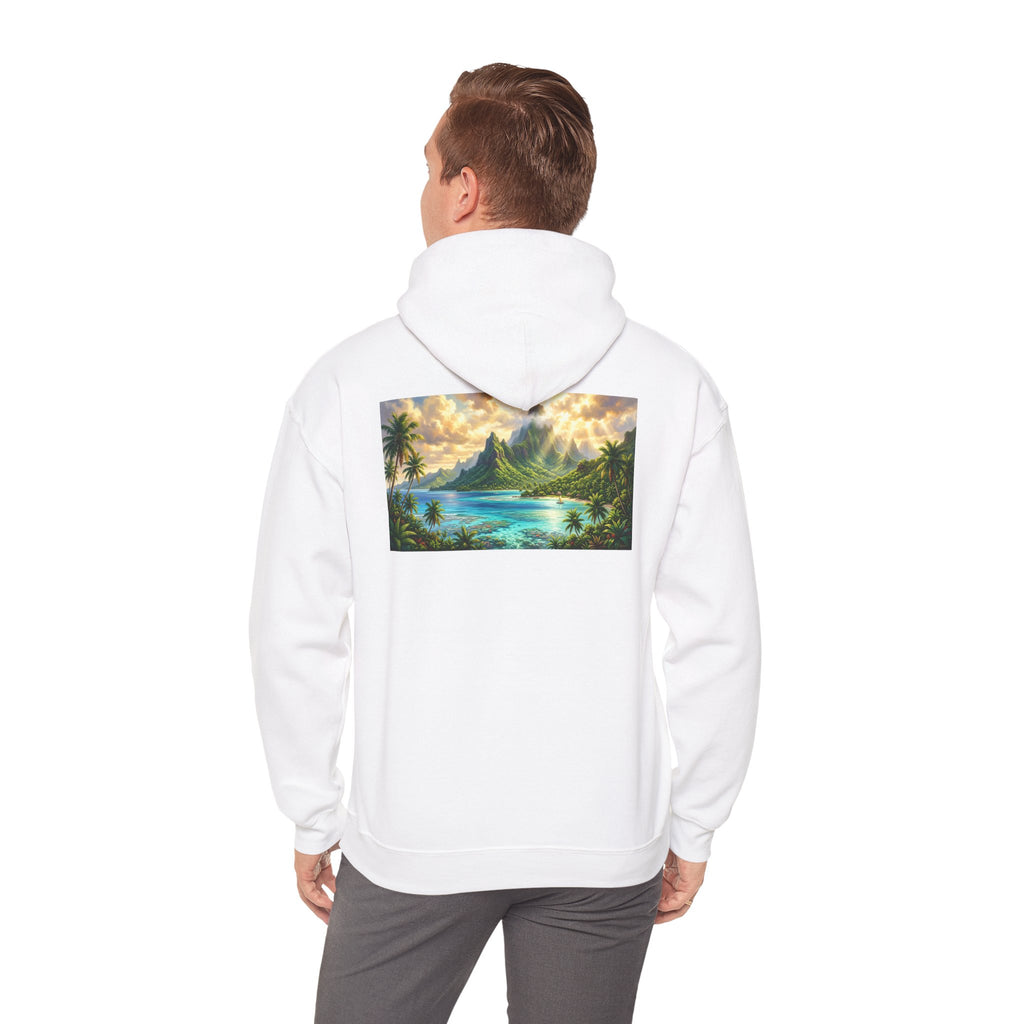 Tropical Beach Hoodie – Scenic Island Sunset Pullover
