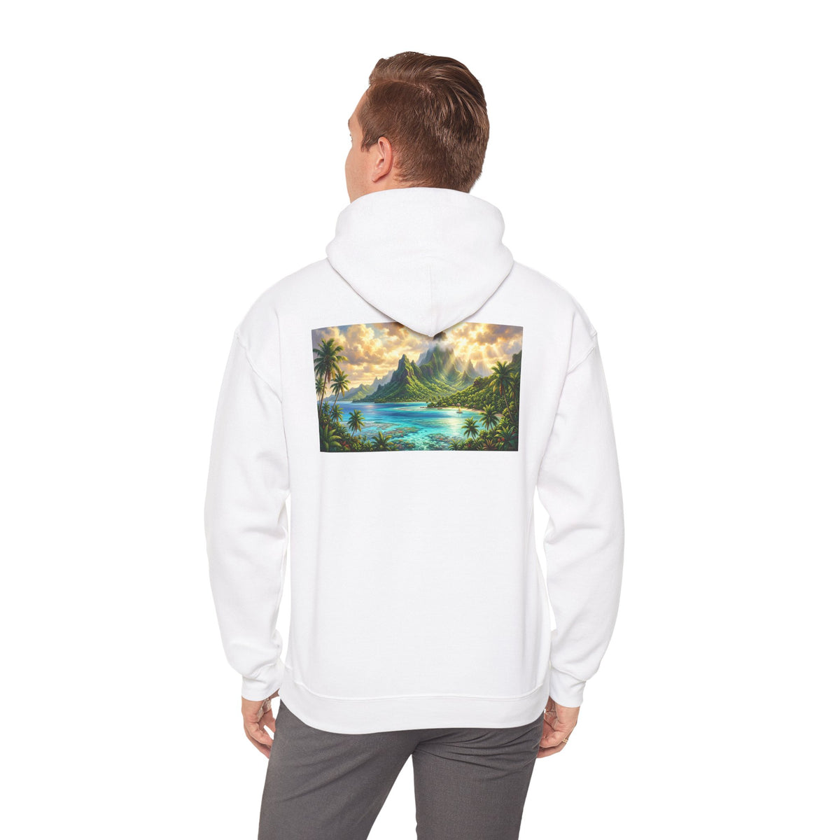 Tropical Beach Hoodie – Scenic Island Sunset Pullover