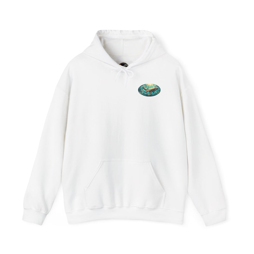 Whale Dream Hoodie — Ocean Turquoise Graphic Hooded Sweatshirt