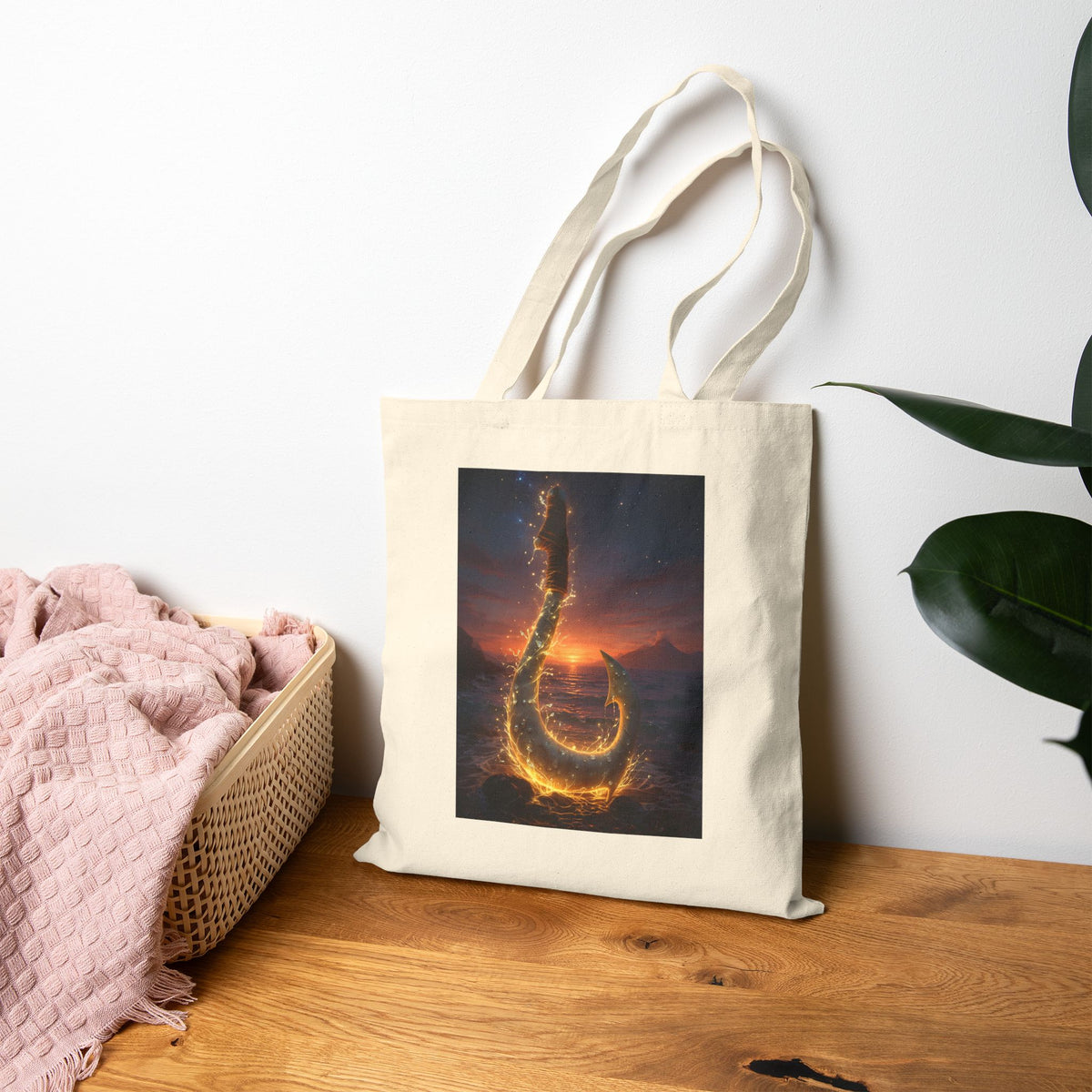 Dragon Rising Cotton Canvas Tote — Fiery Fantasy Bookbag