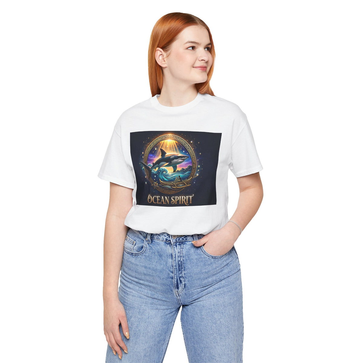 Ocean Spirit T-Shirt — Nautical Dolphin Sunset Graphic Tee