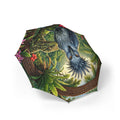 Tropical Bird Compact Umbrella — Foldable Semi‑Automatic Rain Umbrella with Exotic Parrot & Hibiscus Design