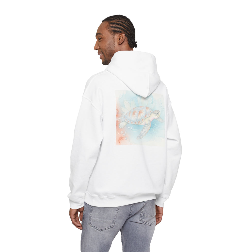 Sea Turtle Watercolor Hoodie – Pastel Ocean Graphic Sweatshirt