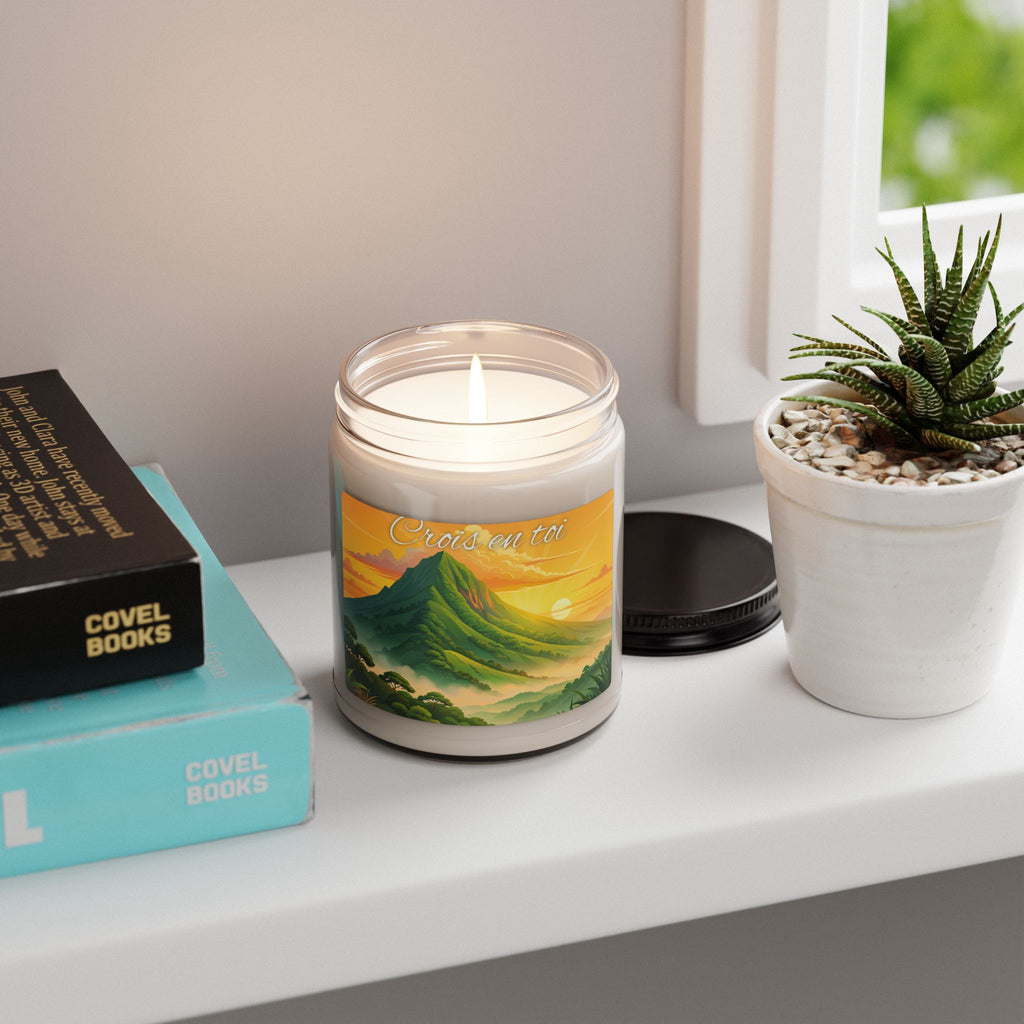 Sunrise Mountain Scented Soy Candle — "Crois en toi" 9oz
